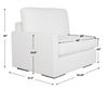 Refuge Arctic White Left Arm Facing Sofa, Furniture by Uttermost, 43.25" width x 30" height x 37.5" depth thumbnail 3