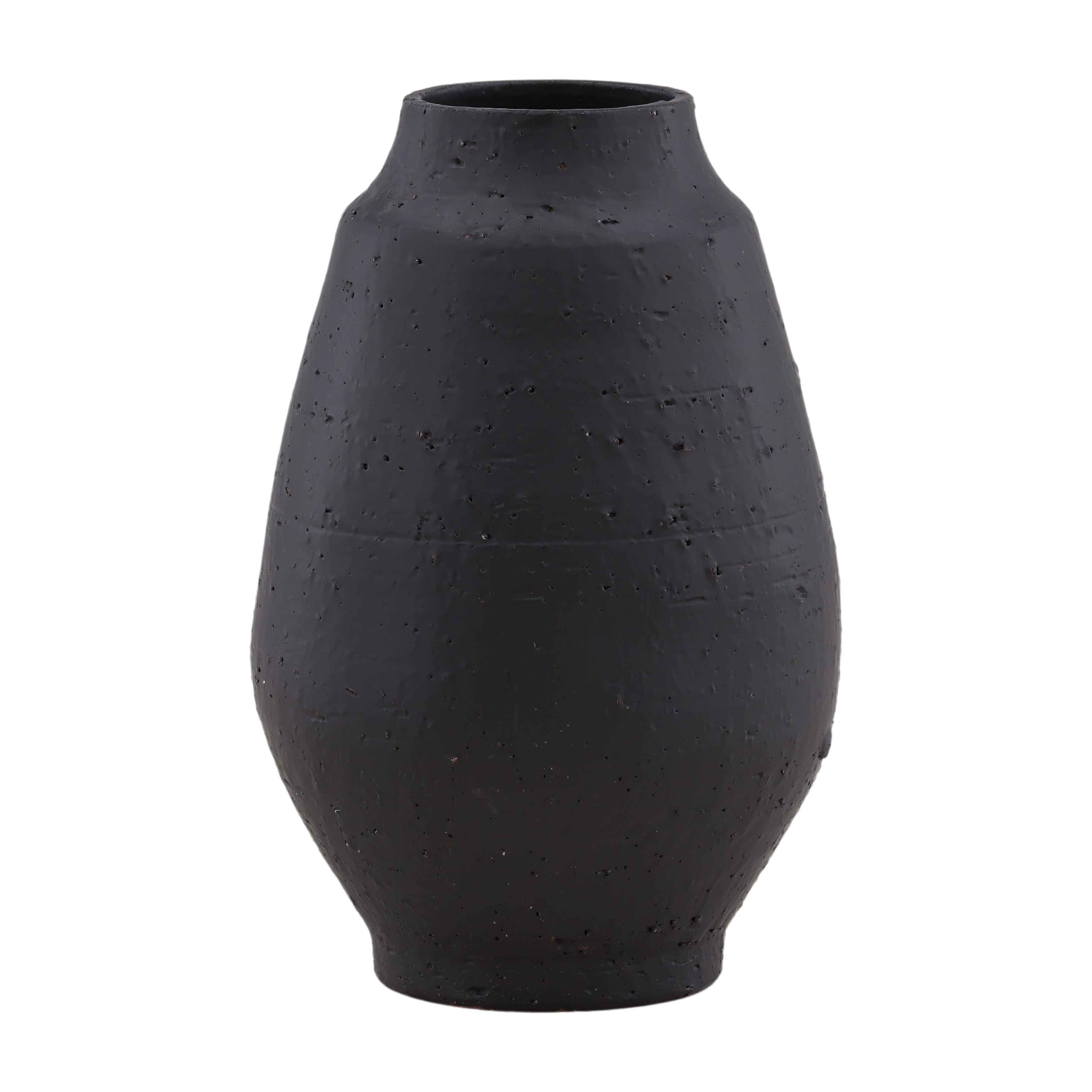 Gannon Vase Black, Decor by Dovetail, 10.43" width x 17" height x 10.43" diameter x 10.43" depth View 1