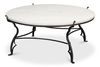 Marylin Coffee Table With Marble Top, by Sarreid, 48" length x 48" width x 20" height thumbnail 1