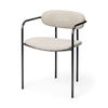 Parker I Beige Fabric Seat Gun Metal Gray Metal Frame Dining Chair thumbnail 0
