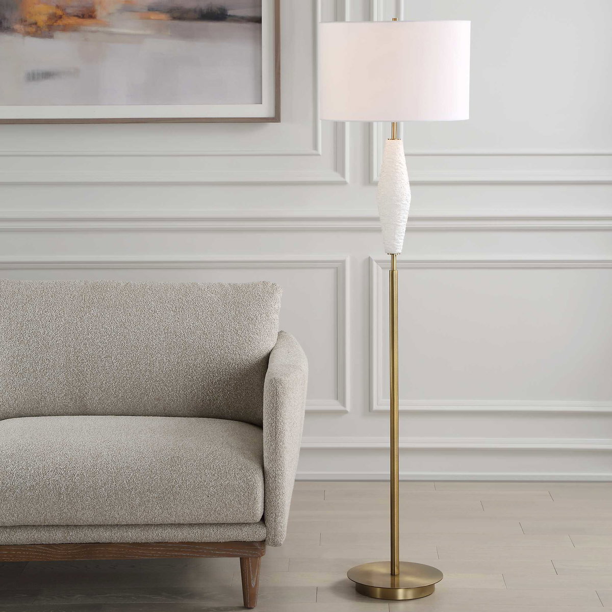 Quite The Buzz Floor Lamp, by Uttermost, 1'5" width x 5'5.5" height x 1'5" depth View 2