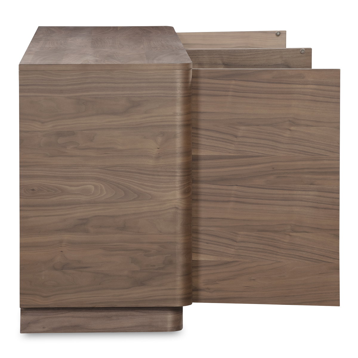Round Off Sideboard Walnut Brown, Cabinets & Sideboard by Moe's Home, 72" width x 30" height x 19" depth View 7