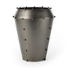 Elio 12.2H Large Gun Metal Gray Metal with Studs Vase, by Mercana, 9.84" length x 9.84" width x 12.2" height thumbnail 1