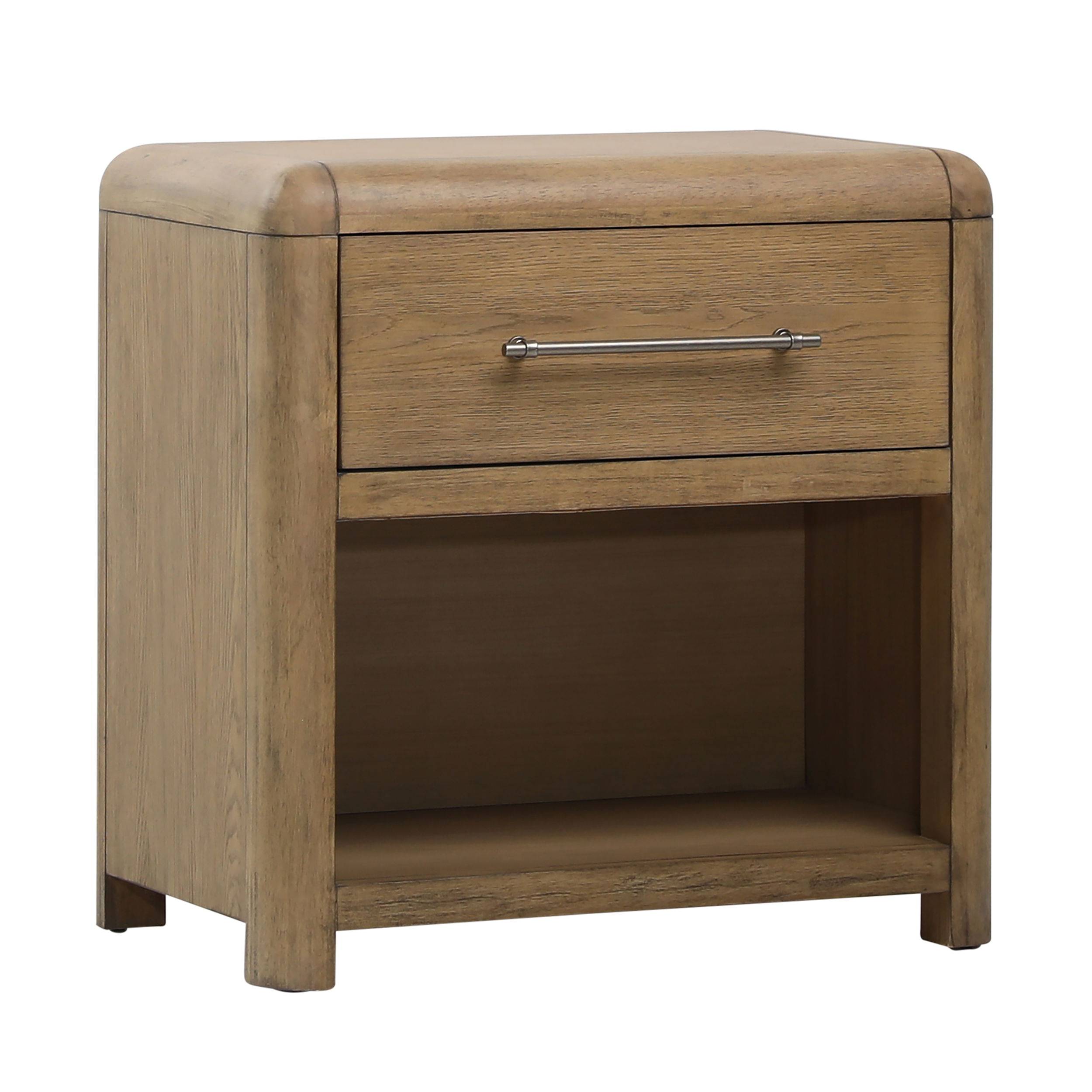 Tricia Nightstand Natural, by Dovetail, 28" width x 27" height x 18" depth View 1