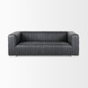 Ricciardo 82.5W Black Leather Wrapped Three Seater Sofa, Sofas & Sectional by Mercana, 82.5" length x 38.5" width x 26.5" height thumbnail 4