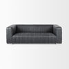 Ricciardo Black Leather Wrapped Three Seater Sofa, Sofas & Sectional by Mercana, 82.5" length x 38.5" width x 26.5" height thumbnail 4
