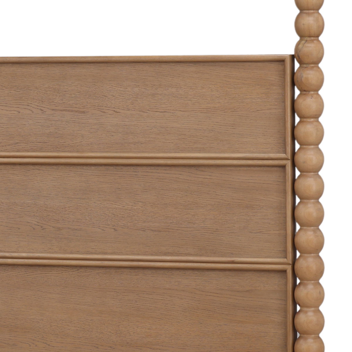 Marcellina Bed King Natural, by Dovetail, 81.7" width x 90" height x 87.3" depth View 6