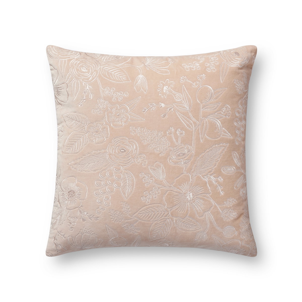 Rifle Paper Co. x Loloi Pillows Pillow, Decorative Pillow, 18" length x 18" width