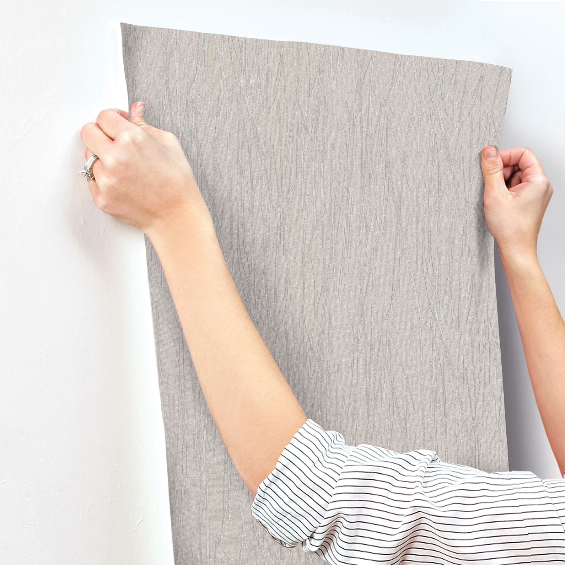 Piedmont Bamboo Taupe Wallpaper large image 