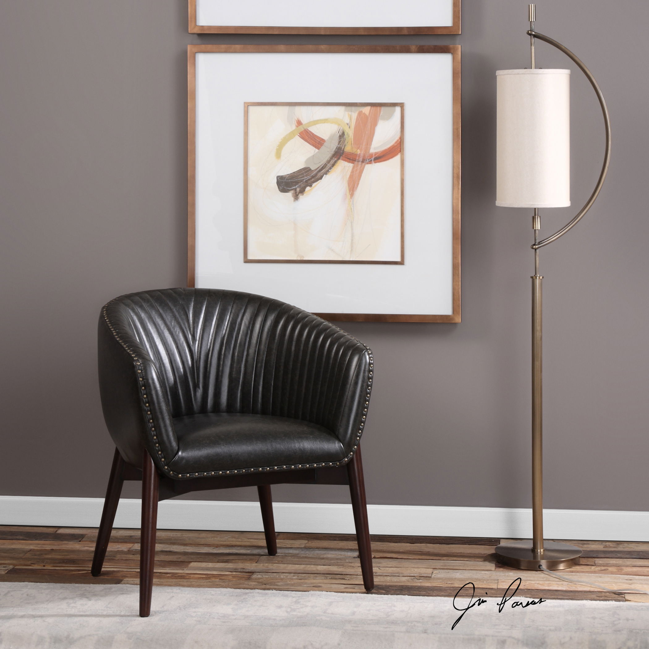Anders Chenille Accent Chair large image 