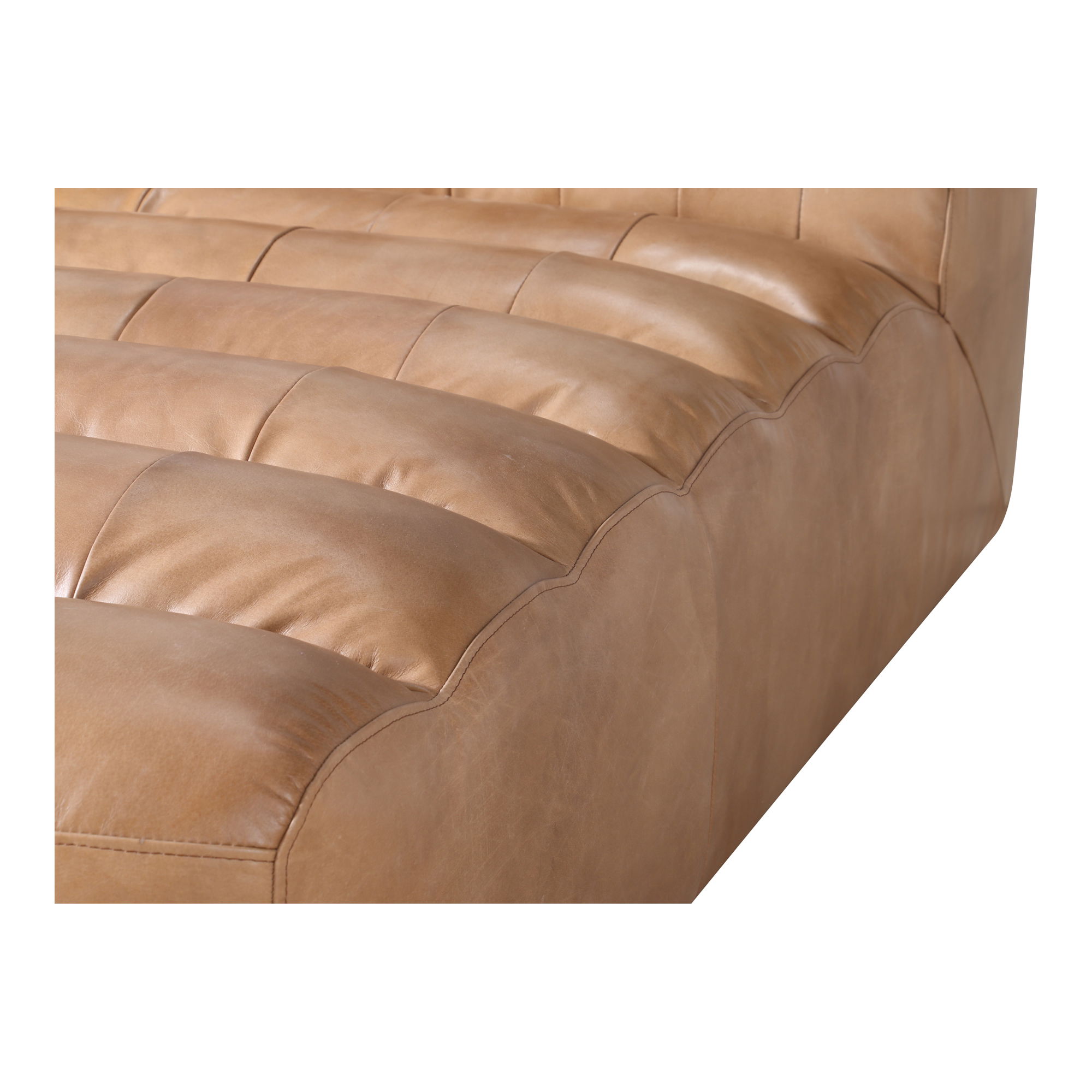 Ramsay Leather Chaise Tan, Chaise Lounges & Daybed by Moe's Home, 36" width x 28" height x 65.5" depth View 5