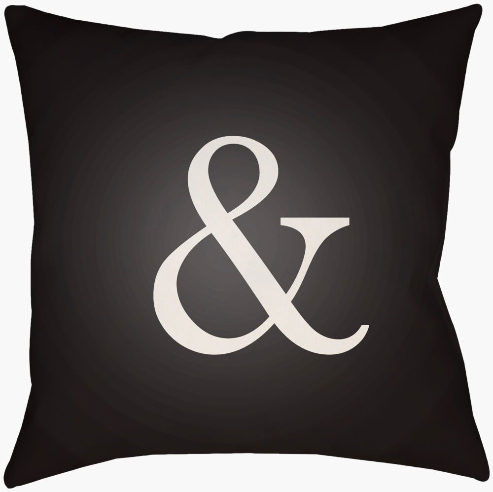 Ampersand Accent Pillow, Decorative Pillow by Surya, 16" length x 16" width