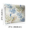 Handpainted Songbird Green & Blue Wallpaper thumbnail 7