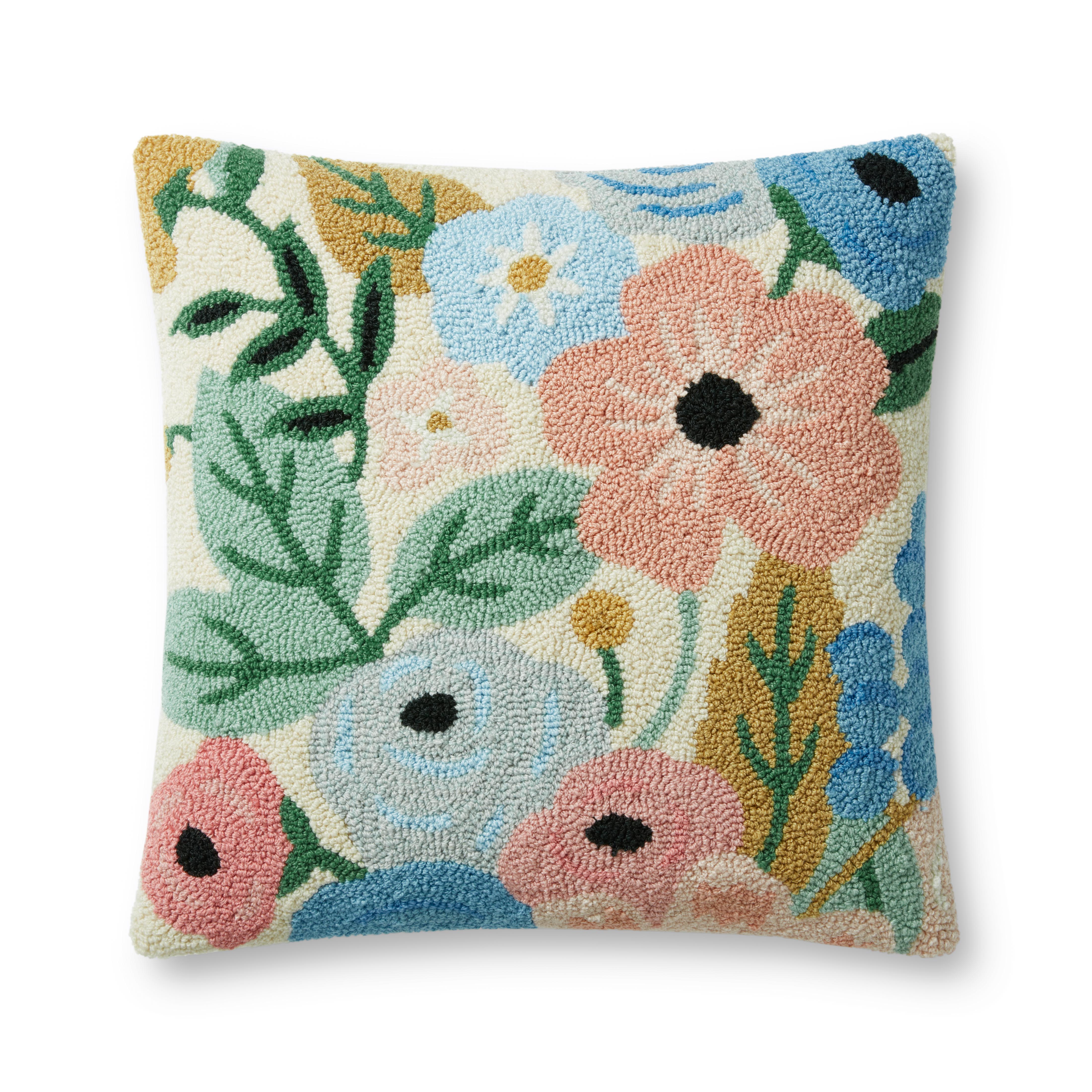 Rifle Paper Co. x Loloi Pillows Pillow, Decorative Pillow, 22" length x 22" width