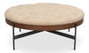Corbet Cocktail Ottoman  Cappucino White, by Sarreid, 3'3" length x 3'3" width x 1'4" height thumbnail 1
