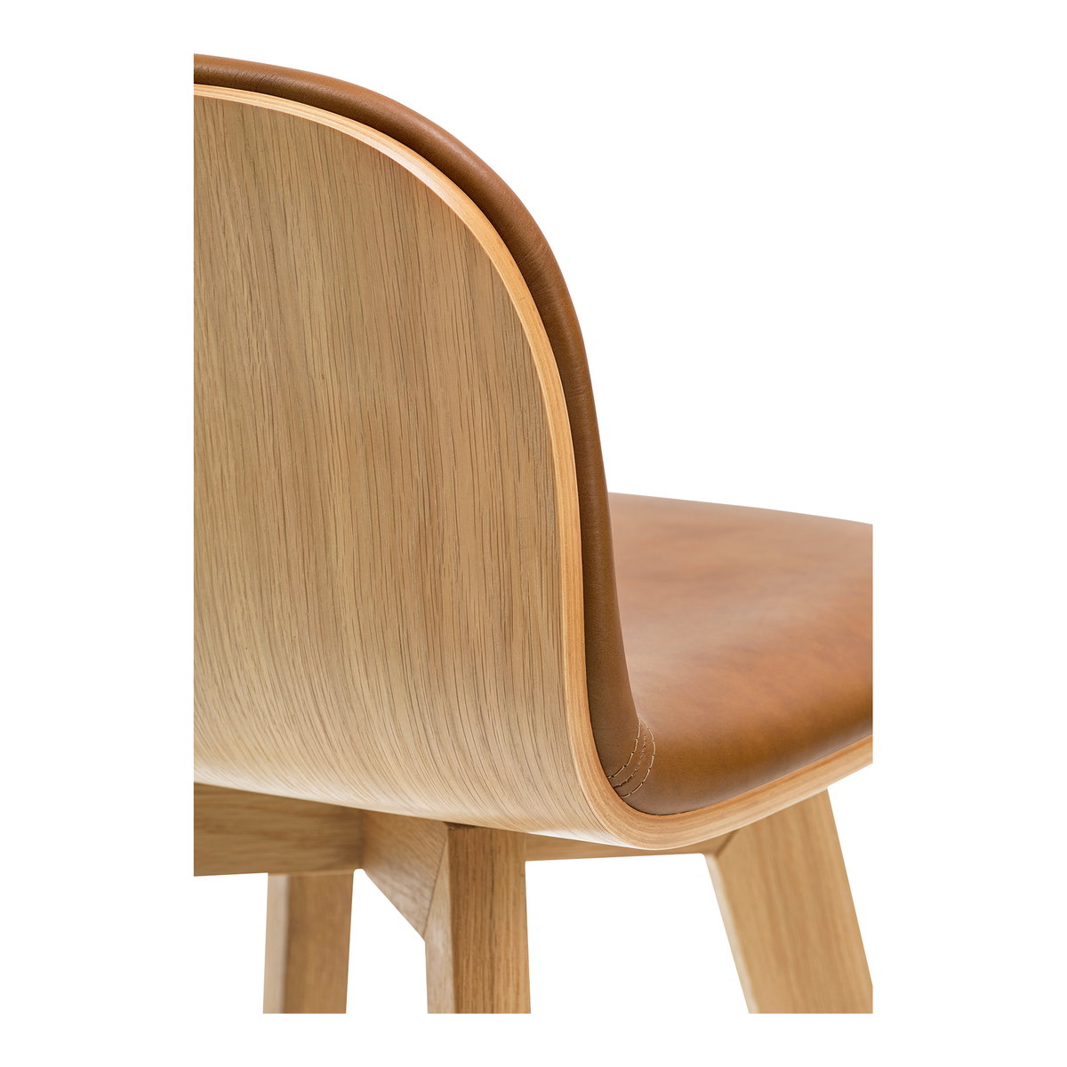 Napoli Leather Counter Stool, Counter & Bar Stool by Moe's Home, 17.3" width x 33.8" height x 18.9" depth View 5