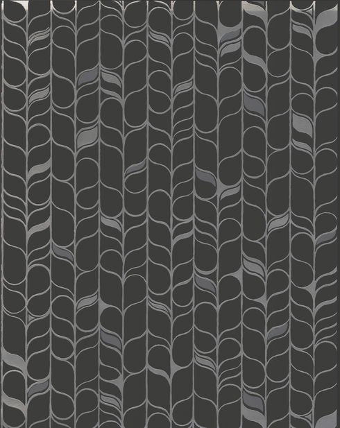 Perfect Petals Black & Silver Wallpaper