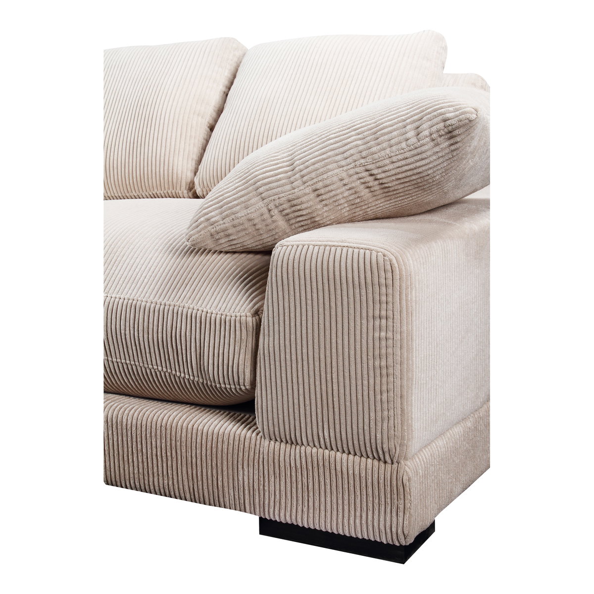 Plunge Sectional Cappuccino, Sectional Sofa by Moe's Home, 106" width x 34" height x 46" depth View 4
