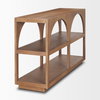 Bela 54' Arched Console Table Medium Brown Wood, by Mercana, 54" length x 16" width x 32" height thumbnail 7