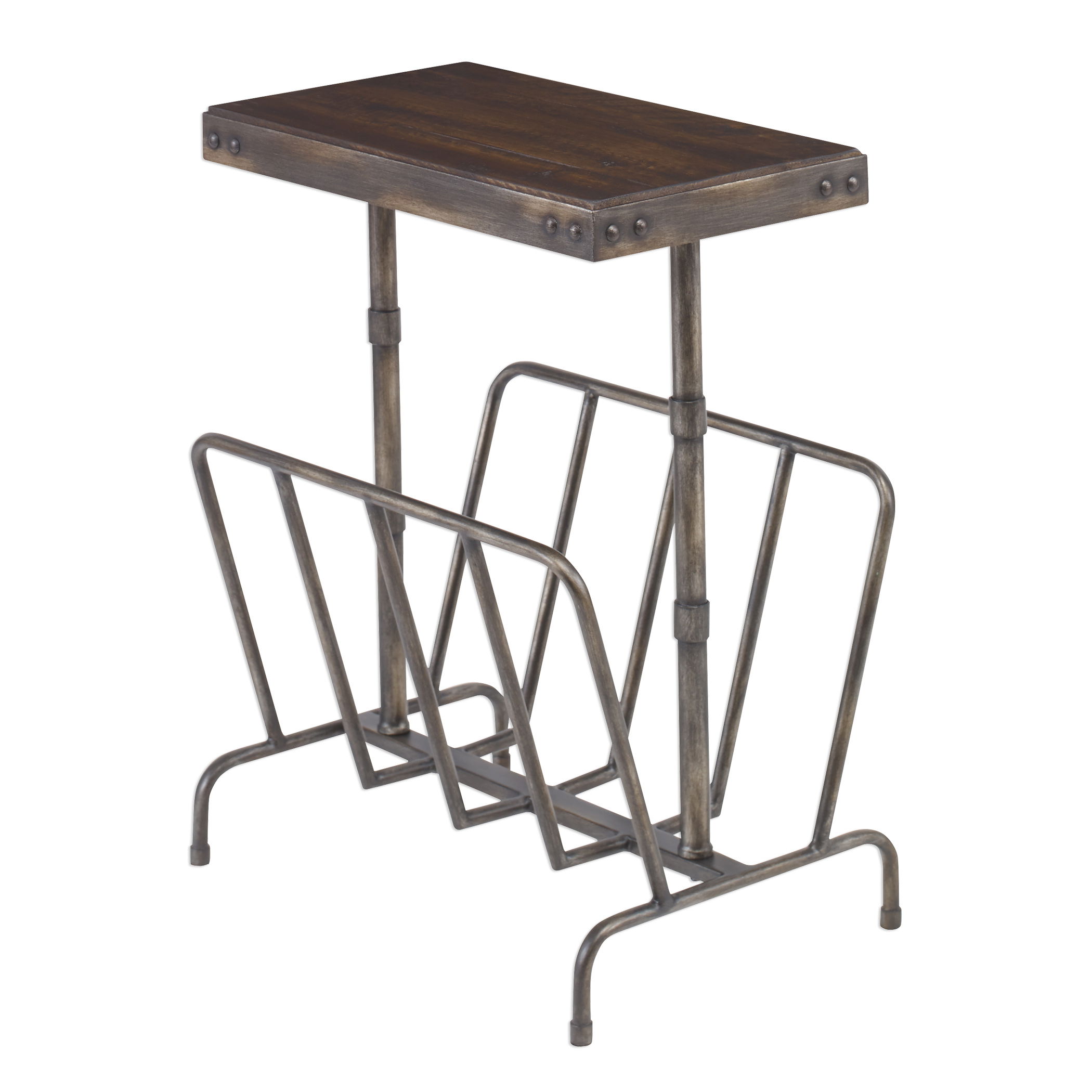 Sonora Industrial Magazine Accent Table large image 