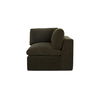 Cates Corner Chair Dark Green, Sectional Sofa by Moe's Home, 36.25" width x 35.4" height x 36.25" depth thumbnail 4