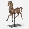 Caballo Dorado Horse Sculpture, Decorative by Uttermost, 14" width x 16.5" height x 5.12" depth thumbnail 1