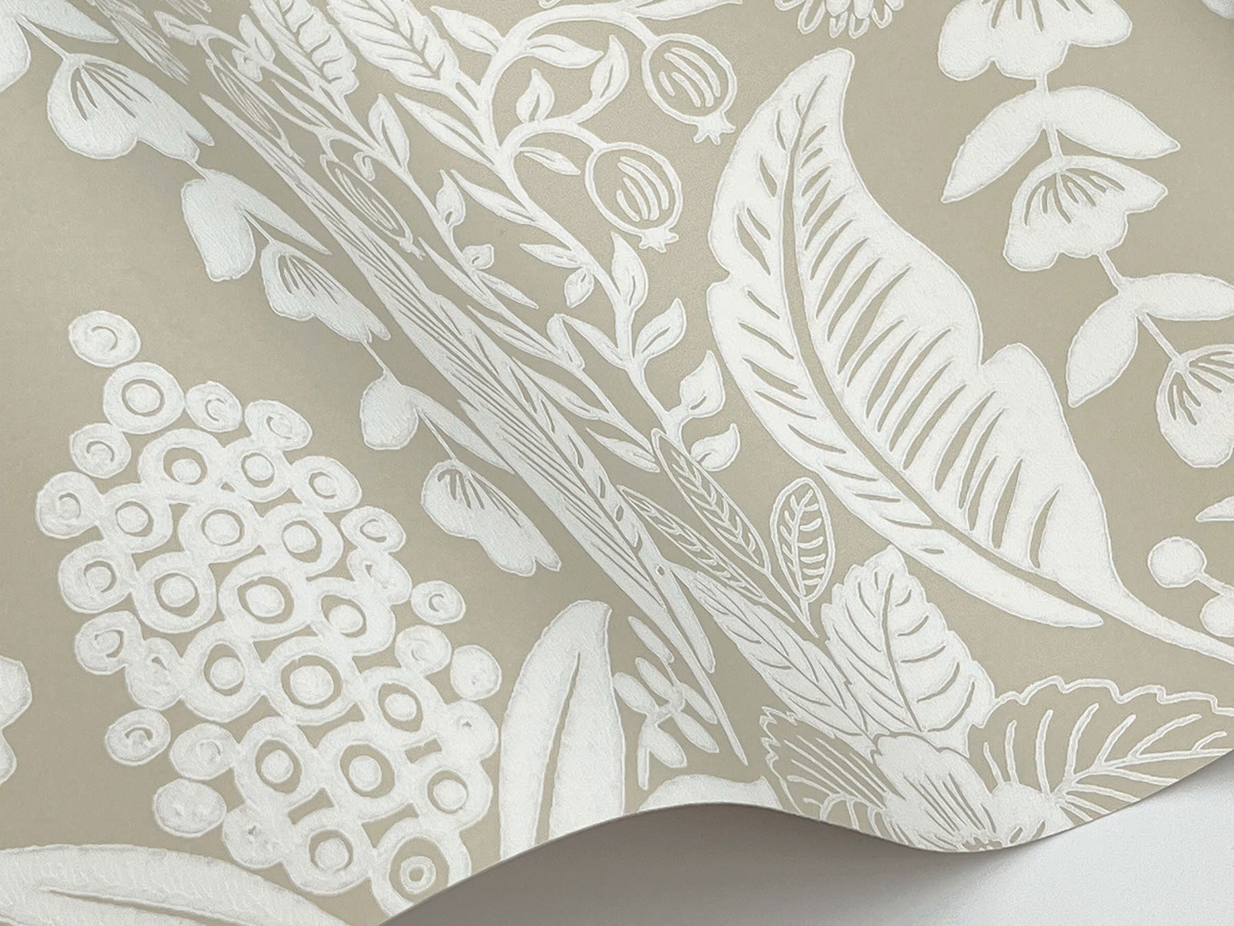 Pineapple Damask Linen Wallpaper large image 