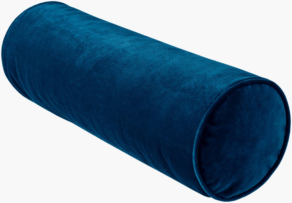 Cotton Velvet Bolster Pillow, Decorative Pillow by Surya, 7" length x 21" width