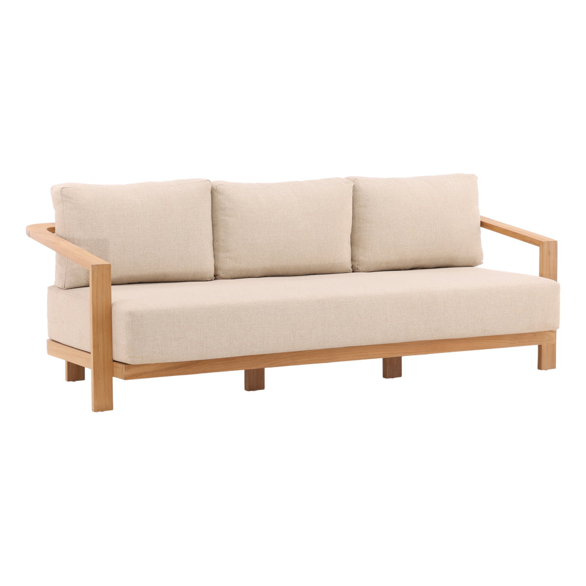 Redford Outdoor Sofa Sand, Sofas & Sectional by Dovetail, 85.03" width x 25.59" height x 33.85" depth View 1