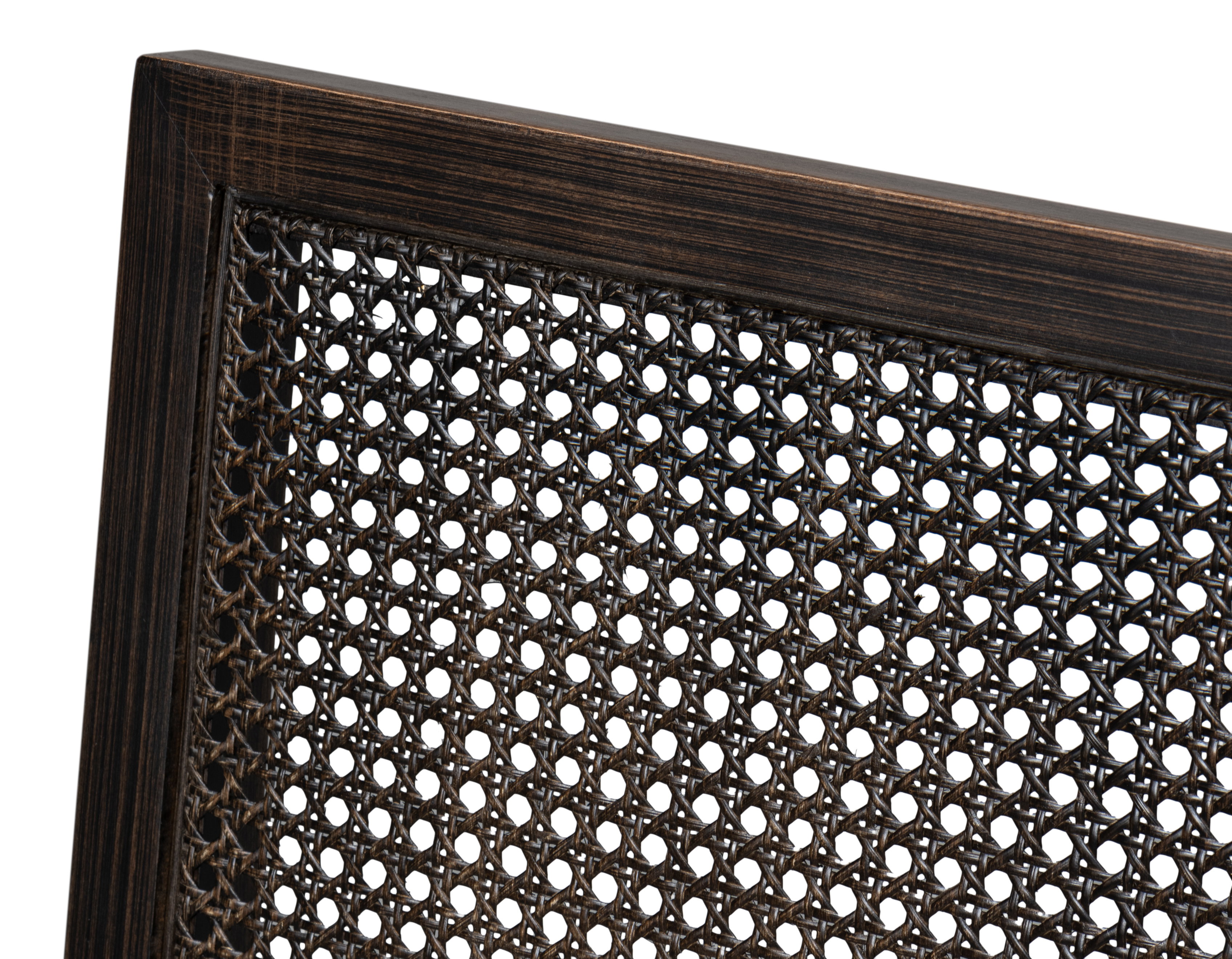Cane Back Side Chair, Nero, Toffee, Dining Chair by Sarreid, 20" length x 20" width x 40" height View 7