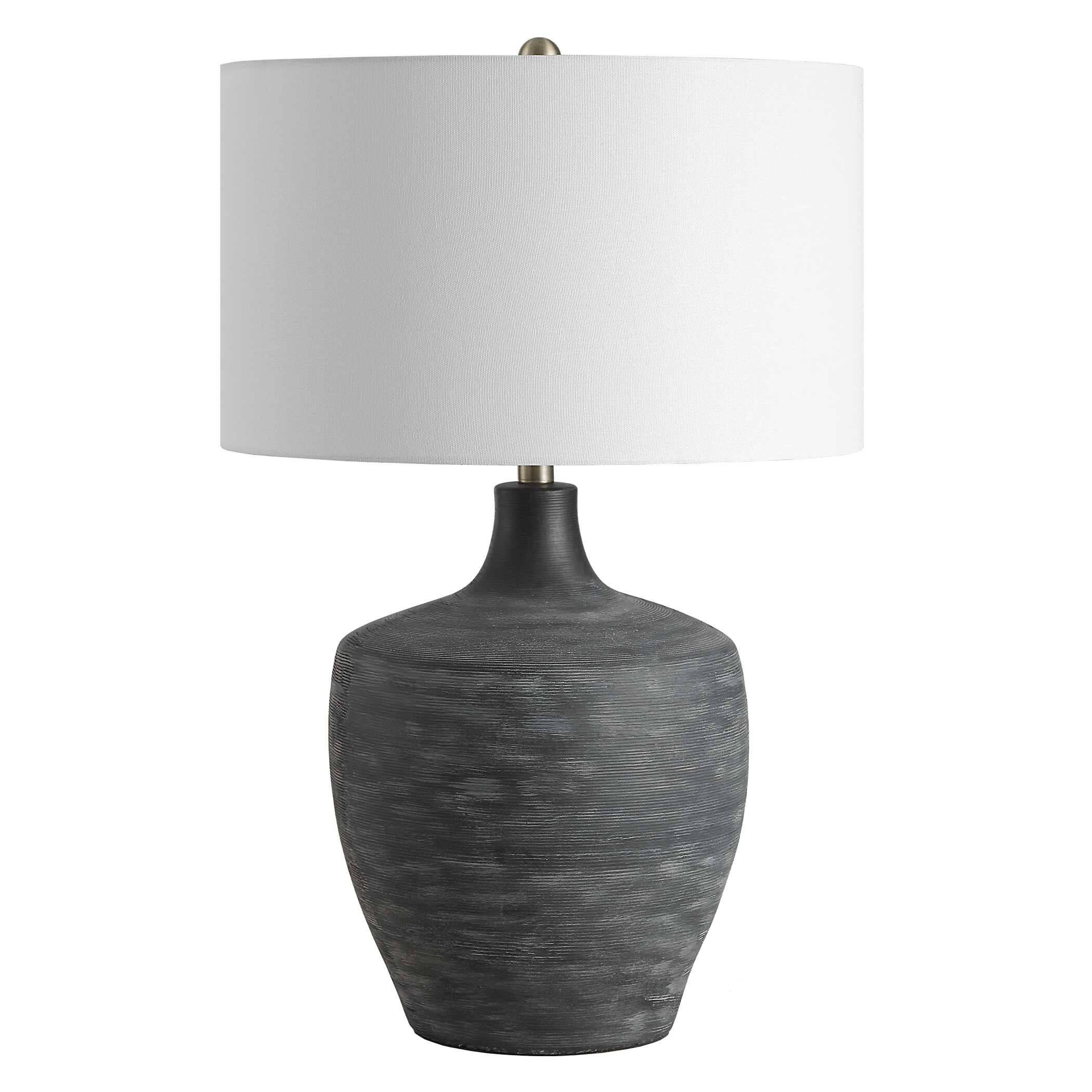 Graphite Ribbed Table Lamp large image 