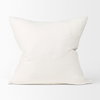 Jenna 22x22 Cream with Black Print Linen Square Decorative Pillow Cover, by Mercana, 22" length x 22" width x 0.2" height thumbnail 7