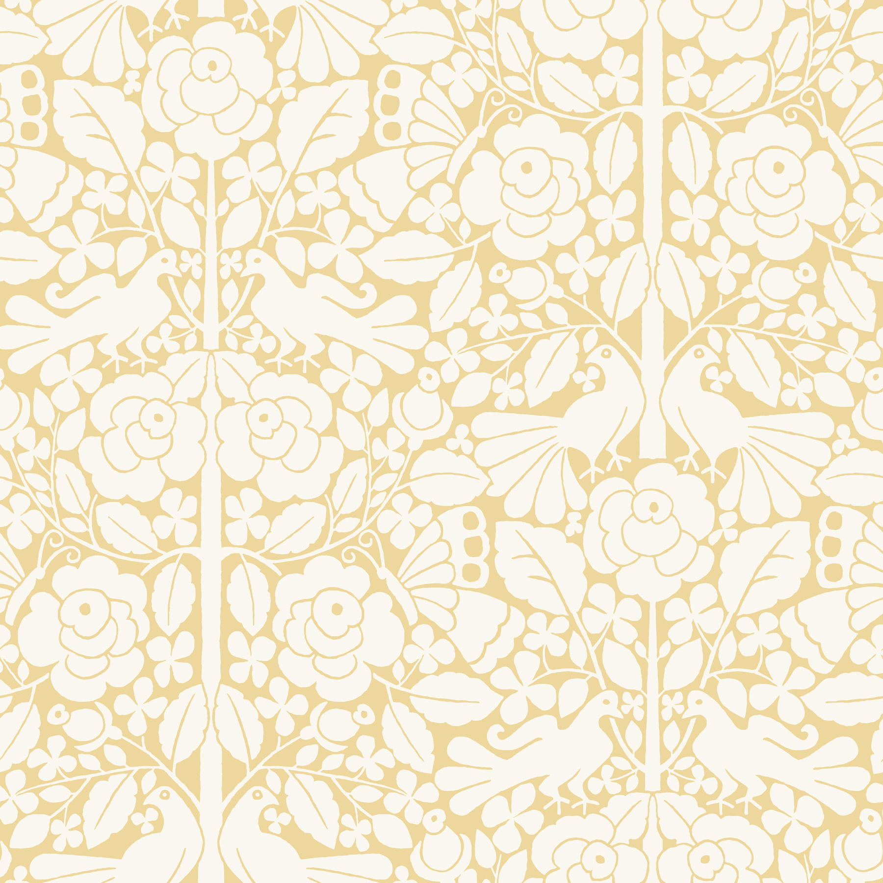Fairy Tales Yellow Wallpaper, by York Wall, 33' length x 1'8.5" width x 0.02" depth View 1