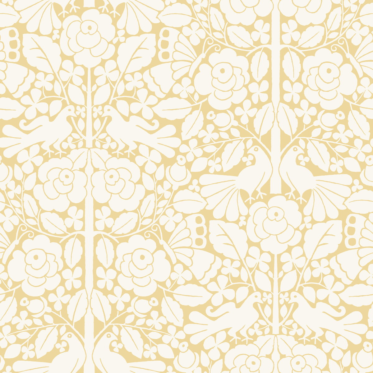 Fairy Tales Yellow Wallpaper, by York Wall, 33' length x 1'8.5" width x 0.02" depth