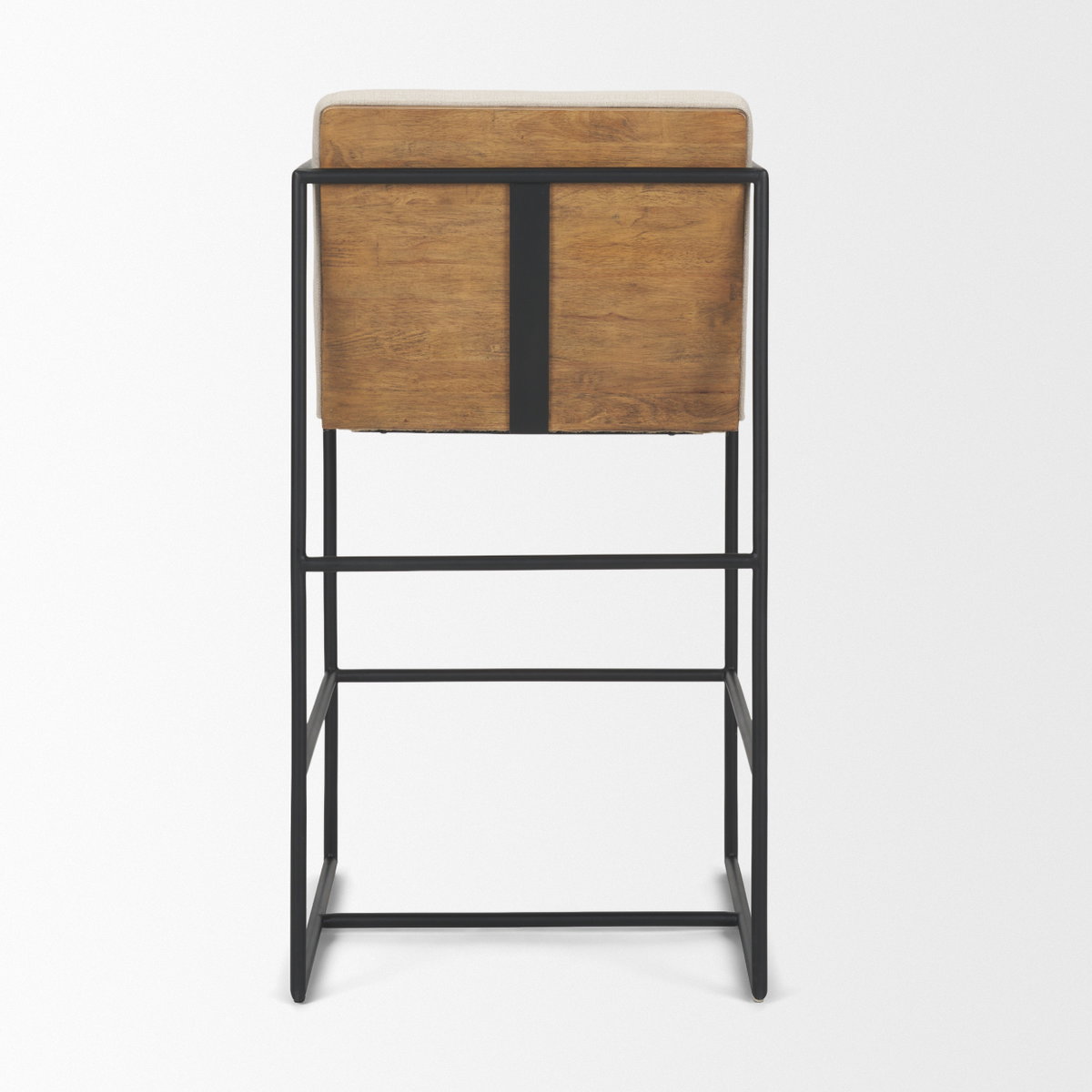 Stamford Backless 36.5in Seat Counter Stool | Beige Fabric with Metal, Counter & Bar Stool by Mercana, 18.7" length x 22.6" width x 36.5" height View 7