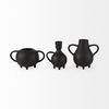 Cyrus  Black Spherical Vase with Flute Decorative Object thumbnail 7