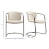 Freeman Chrome Frame Dining Chair Blended Cream - Set Of Two thumbnail 10