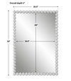 Serna White Vanity Mirror, by Uttermost, 1'8.5" width x 2'6" height x 2" depth thumbnail 3