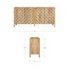 Fulton 4 Door Sideboard Natural, Cabinets & Sideboard by Moe's Home, 72" width x 34" height x 19" depth thumbnail 10