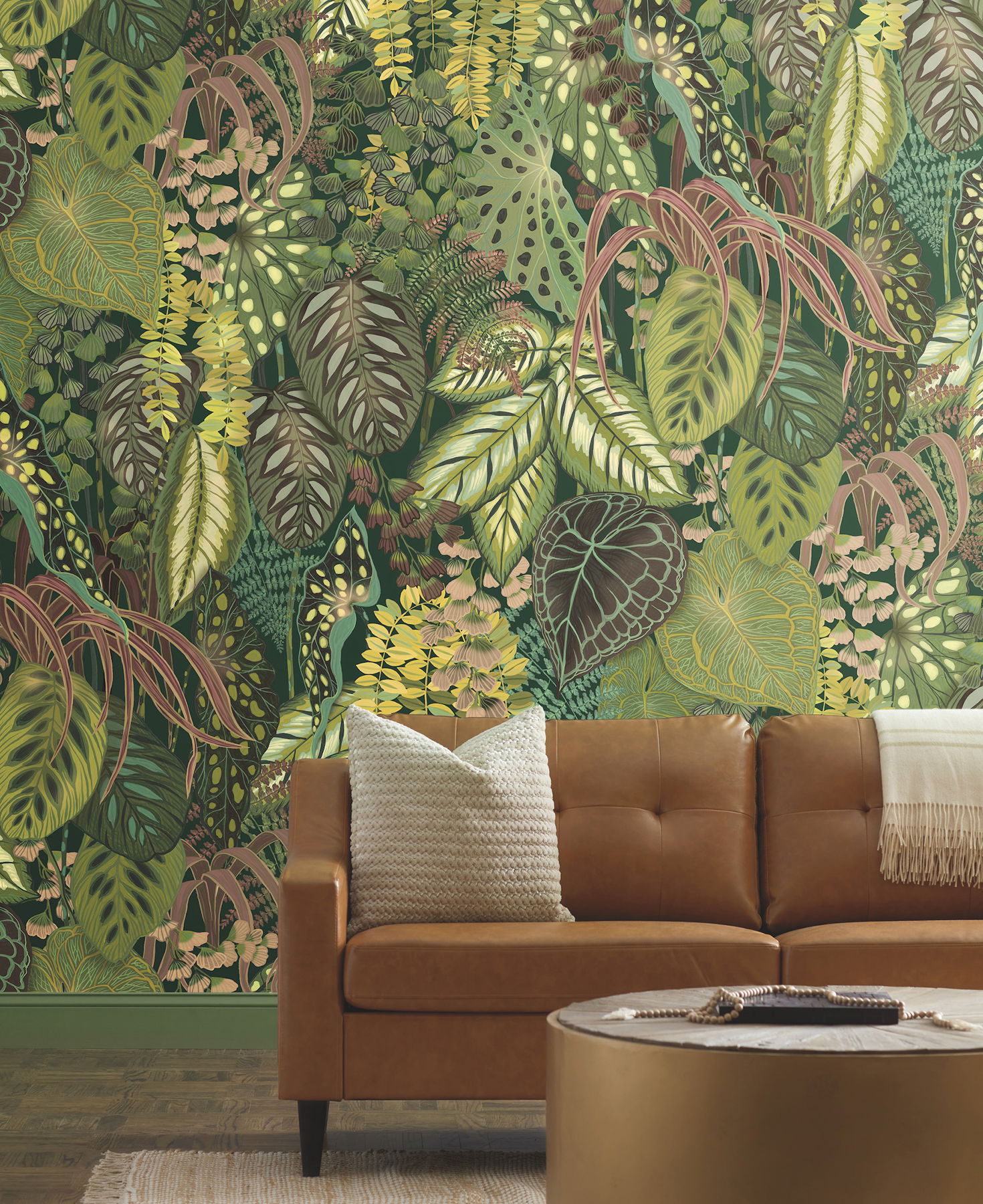 Greenery Jade Wall Mural large image 
