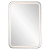 Crofton Lighted Nickel Vanity Mirror, by Uttermost, 1'10.25" width x 2'8.25" height x 2.12" depth thumbnail 5