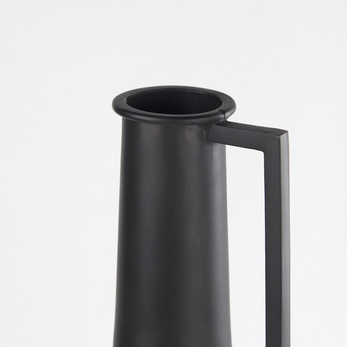 Aubrey Large 24.0H Black Iron Flower Vase, Decorative Jar by Mercana, 5.5" length x 5.5" width x 24" height View 6