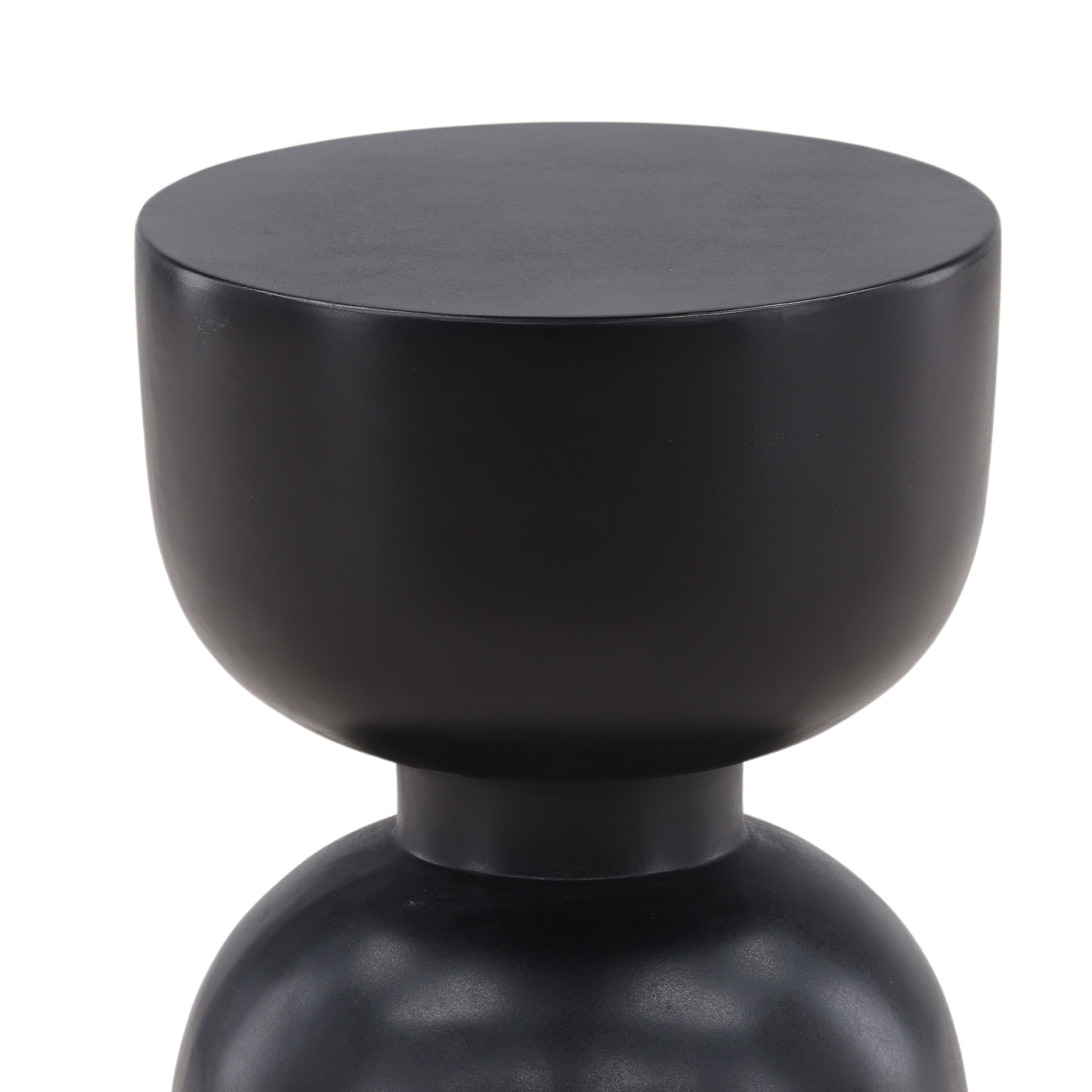 Rian Outdoor Side Table Black, Side & End Table by Dovetail, 15" width x 24" height x 15" depth View 2
