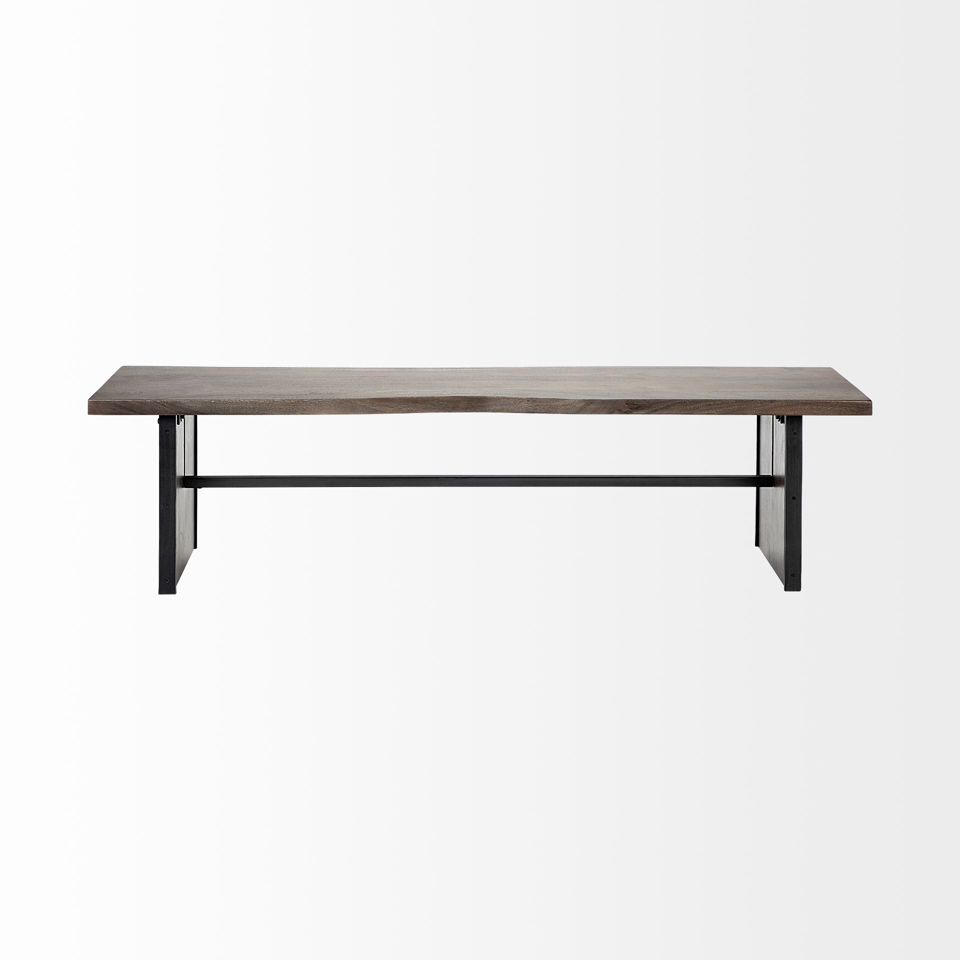 Ledger I 70L x 17W Brown Live-Edge Wooden Dining Bench, Benche by Mercana, 70" length x 17" width x 18" height View 3