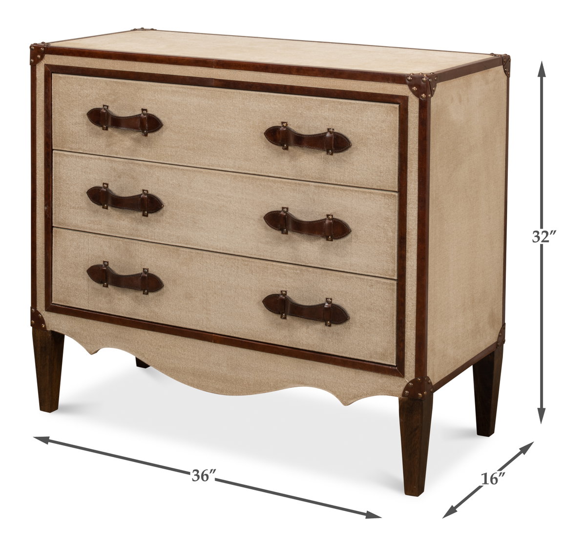 French Art Deco Commode, by Sarreid, 1'4" length x 3' width x 2'8" height View 14