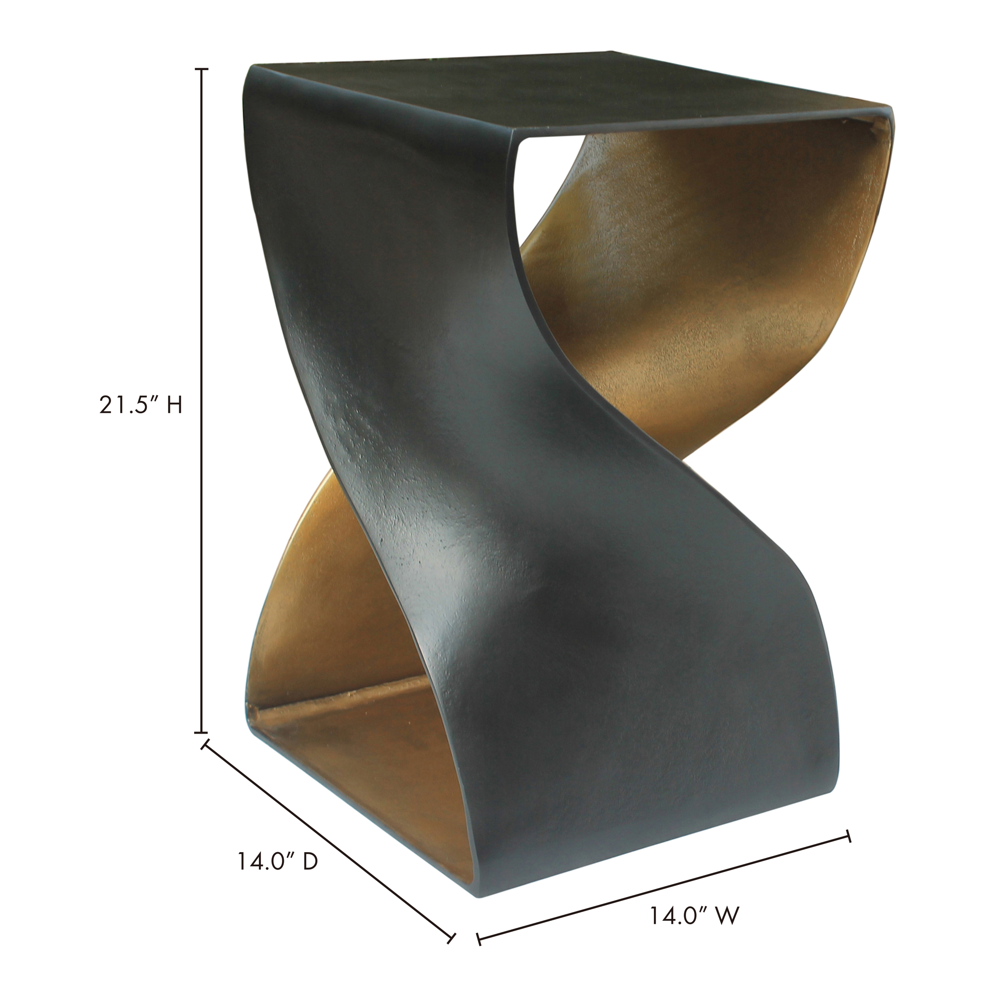 Twist Accent Table Black large image 