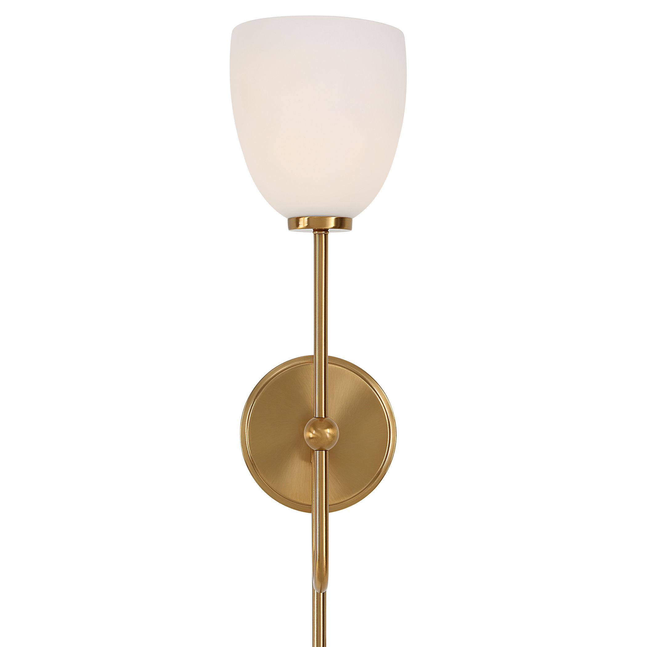 Trophy 1 Light Brass Sconce large image 