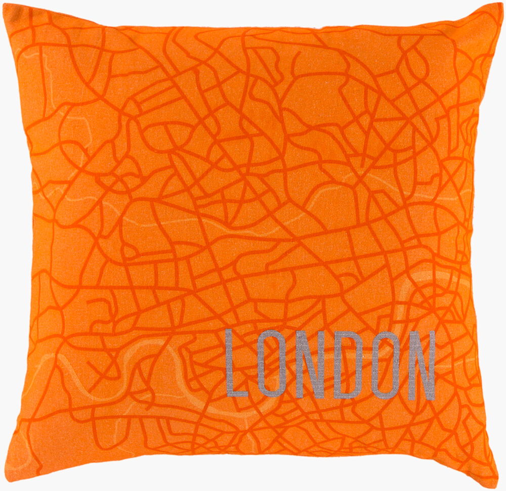 City Maps Accent Pillow, Decorative Pillow by Surya, 18" length x 18" width