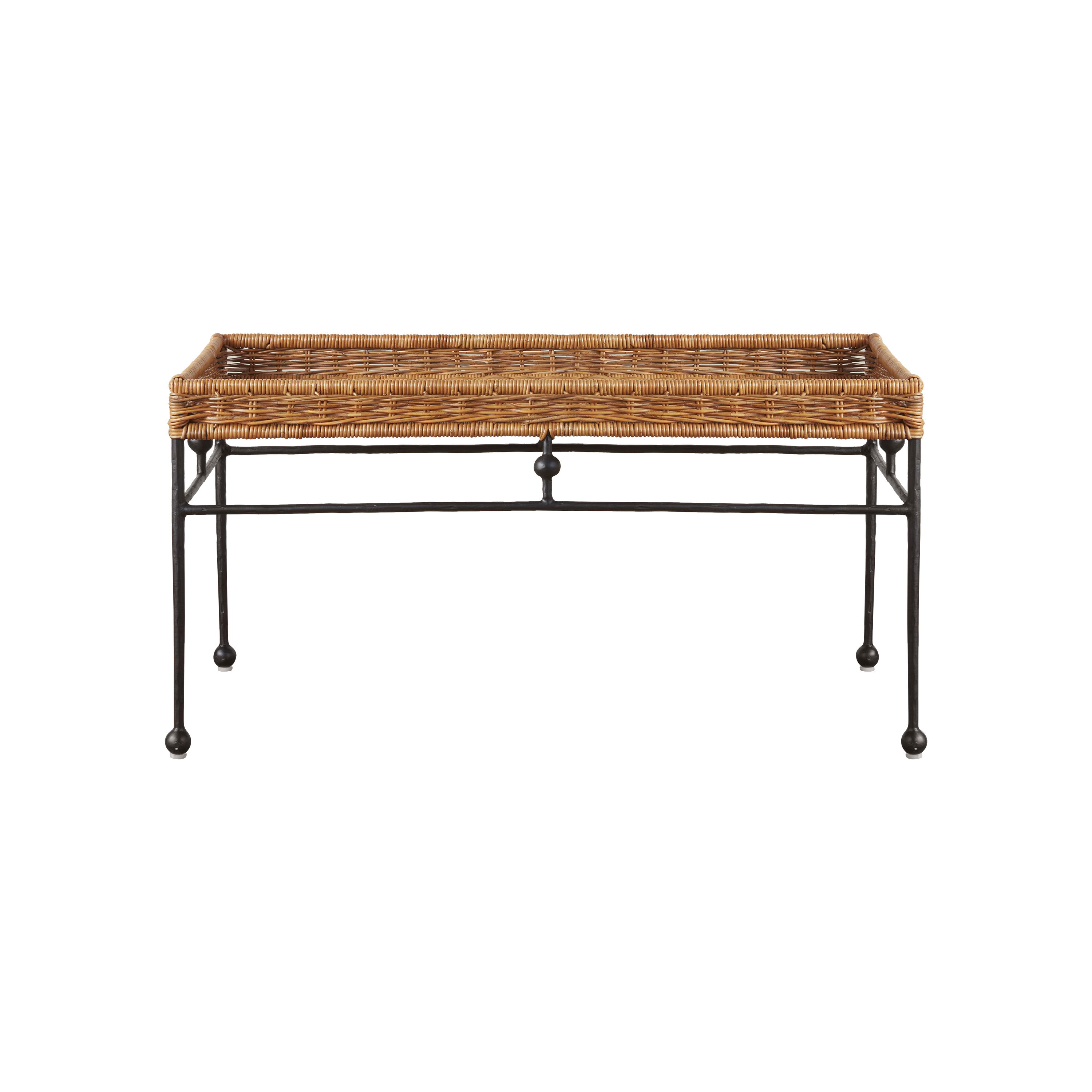 Lacoste Indoor/Outdoor Wicker Coffee Table, by Woven, 36.25" length x 22.5" width x 18.25" height View 1