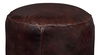 Soccerball Stool, Dark Brown Leather, Seating by Sarreid, 22" length x 22" width x 18" height thumbnail 7
